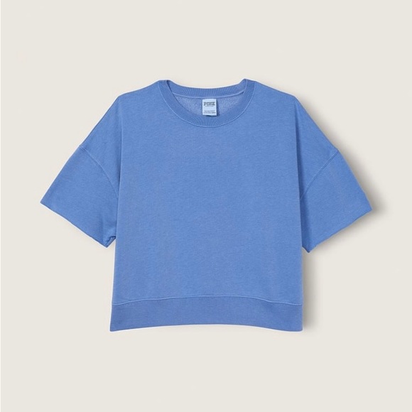 VS PINK short sleeve crop crew sweatshirt - Picture 5 of 11